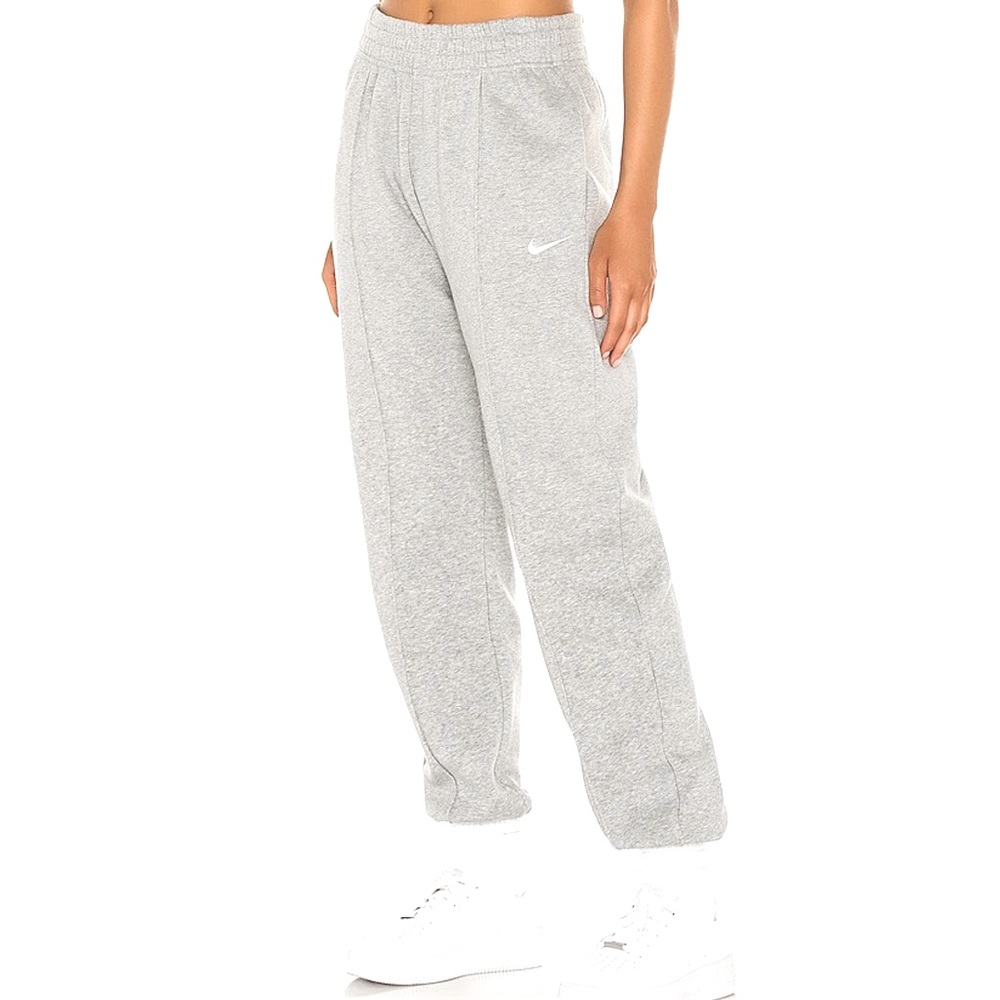 NSW Fleece Everyday Essentials Pant in Dark Heather Grey & White